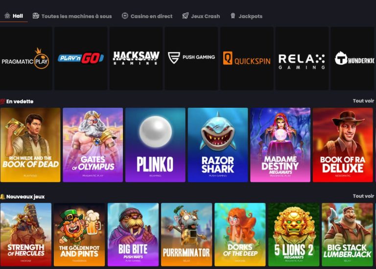 Betiro Casino jeux